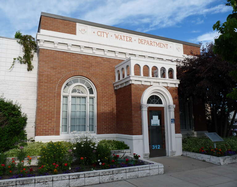 Kalispell's City Water Department built this Georgian Revival office in 1927, which once stood between the city hall and the jail.