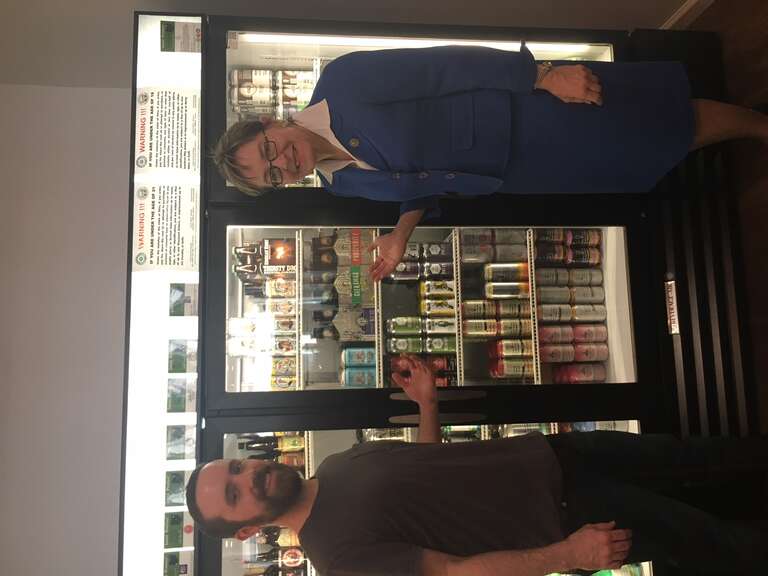 Kaptur at Coffee Shop Hop in Lakewood, Ohio