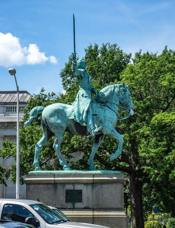 Lafayette Statue in Hartford, Connecticut, dedicated 1932. By sculptor Paul Wayland Bartlett, is a copy of a 1907 statue in Paris.