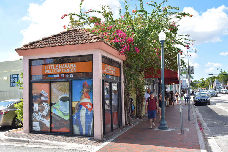 The welcome center at the Little Havana neighborhood of Miami, Florida