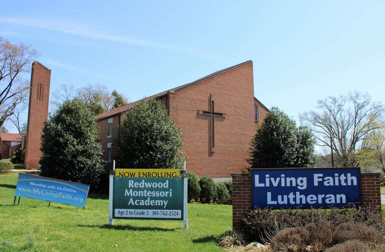 Living Faith Lutheran Church on Veirs Mill Road in Rockville, Maryland