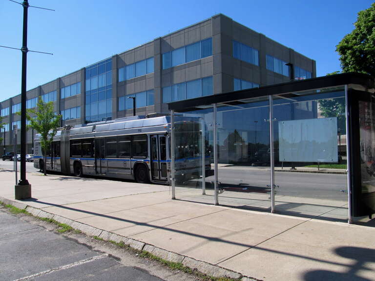 Silver Line route SL2 bus at Design Center Place in June 2017