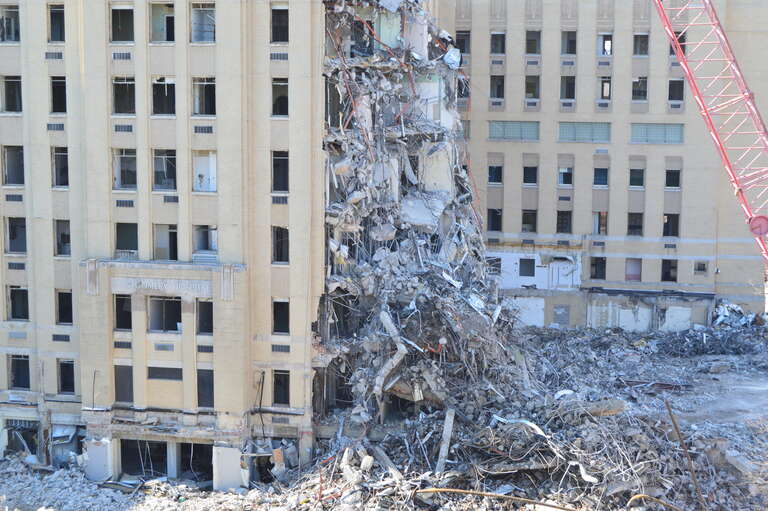 Demolition of Montgomery Hospital