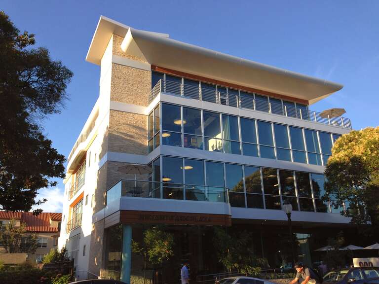 Streets and buildings in Mountain View, California
