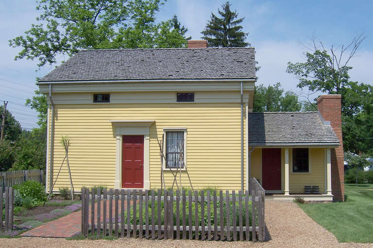 The restored home of Newel K. Whitney, located in Historic Kirtland Village, Kirtland, Ohio.