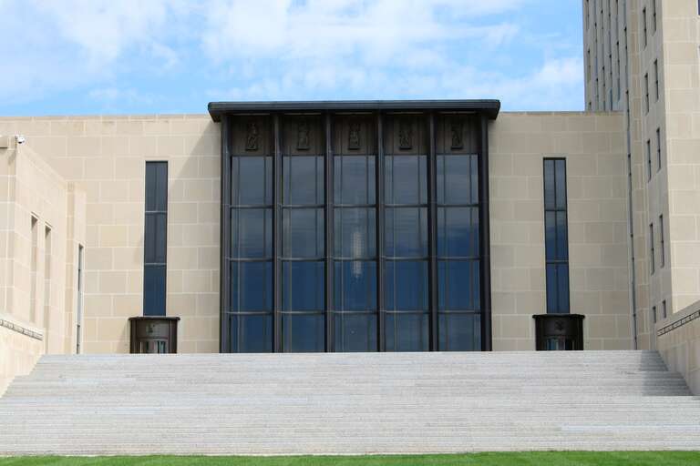 The North Dakota State Capitol in Bismarck, North Dakota.