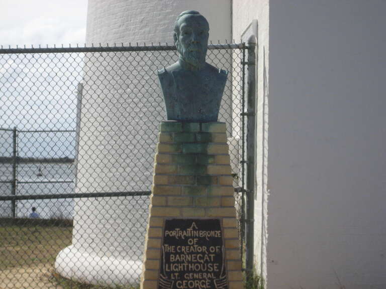 Portrait in bronze, Barnegat Lighthouse