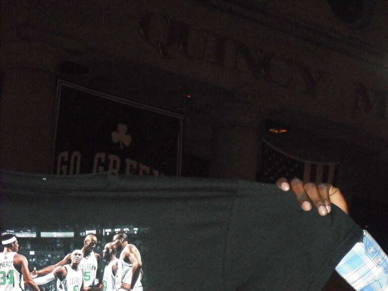 Quincy Market - photo taken june 2010 while the boston celtics were competing in the nba finals.