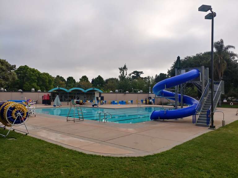 A swimming pool in Rengstorff Park in Mountain View, California.