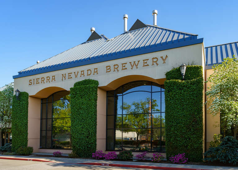 Headquarters of Sierra Nevada Brewing Company in Chico, California, on April 17, 2021.
