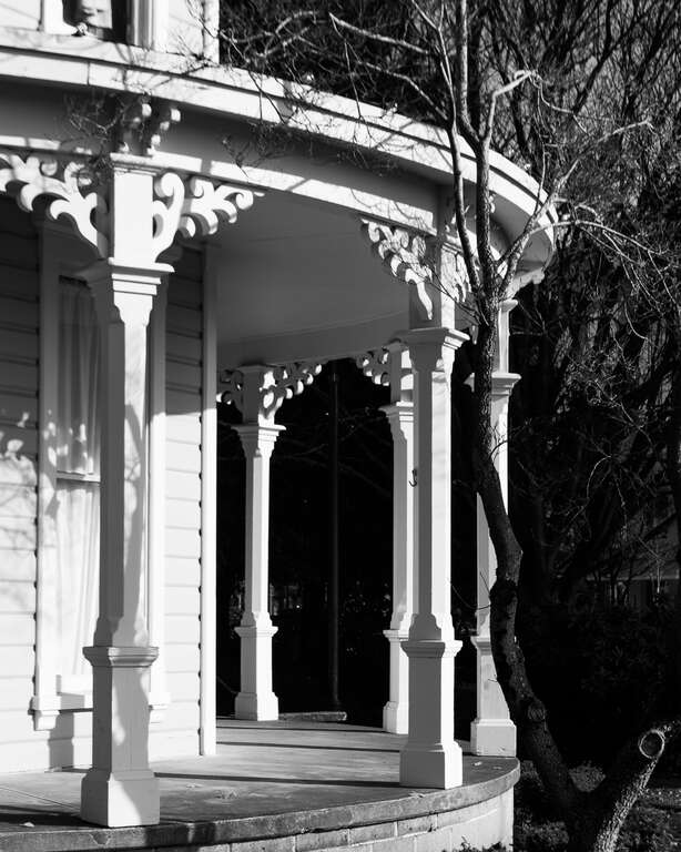 A detail of the Slocum House in Vancouver, Washington