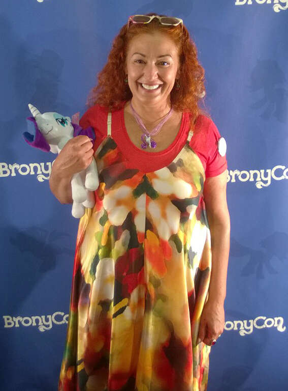Tabitha St. Germain at BronyCon 2014. Taken at Baltimore Convention center during her press conference.