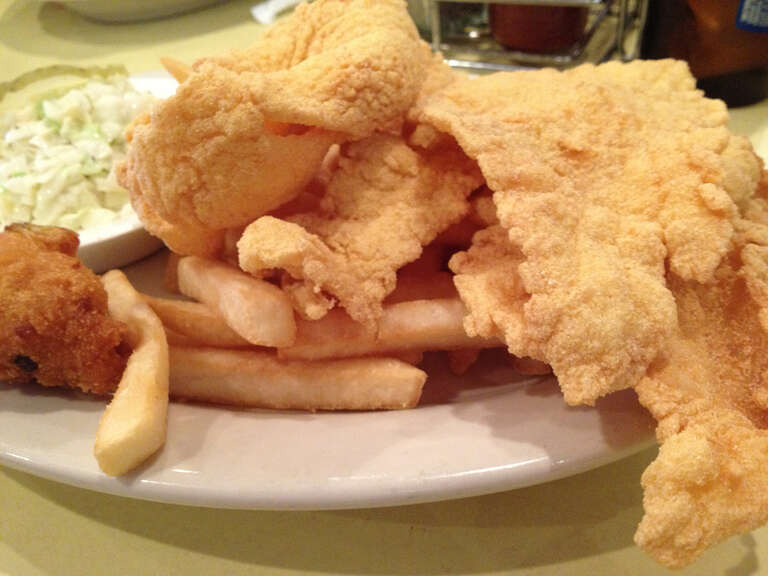 I love me some thin catfish. Mark Spencer ordered the catfish and after hearing me order &quot;thin catfish&quot; he had to confirm that he was getting the same.  &quot;It's thin unless you order it otherwise,&quot; replied the server.  It's kind of like tea, sweet