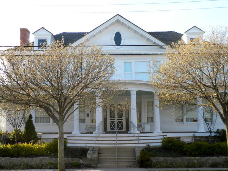 J. Thompson Baker House on NRHP since May 31, 1996. At 3008 Atlantic Ave., Wildwood, Cape May County, New Jersey.  Huge house now serving as home to the Wildwood Civic Club