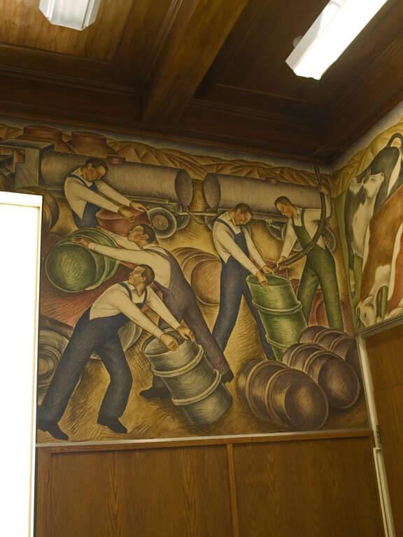 &quot;Agriculture and Industries of Ventura&quot;, murals by Gordon Kenneth Grant, 1938, United States Post Office in Ventura, California (675 E. Santa Clara)