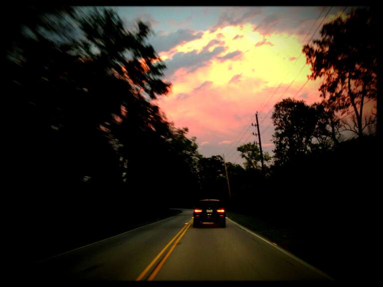 Great colors heading into the setting sun.