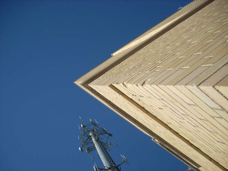 Wireless tower and Library back
