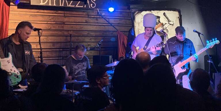 The Ziggen’s play for the crowd at DiPiazza’s in Long Beach, California in February 2020