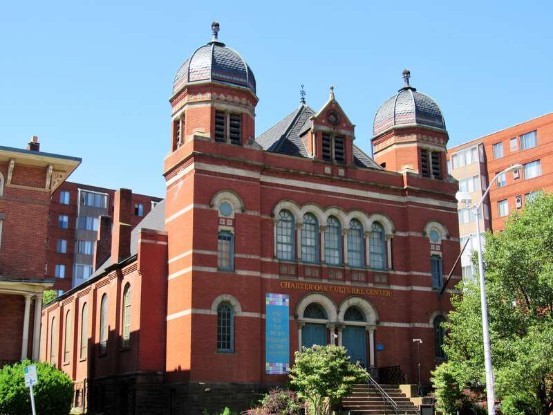 Charter Oak Cultural Center in Hartford, Connecticut. It was built as Temple Beth Israel.