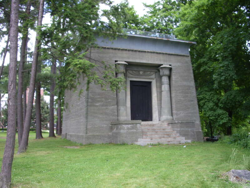 Photograph of the Sphinx at the campus of Dartmouth College in Hanover, New Hampshire.