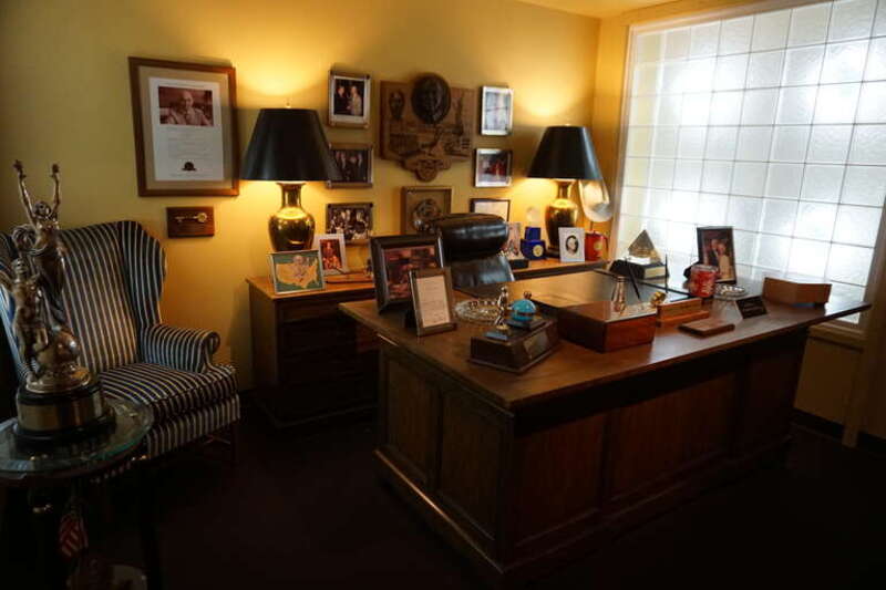 A replica of the desk of W. W. &quot;Foots&quot; Clements at the Dr Pepper Museum in Waco, Texas (United States).