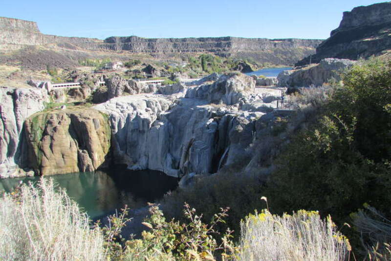 Shoshone Falls during the dry season.