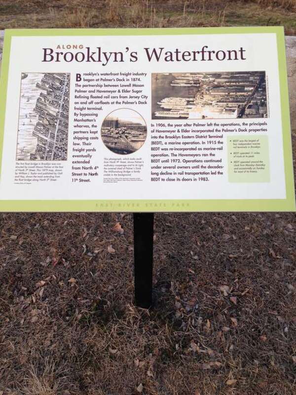 A historic information board in East River State Park