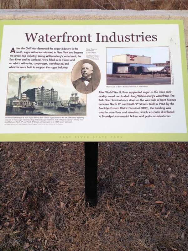 A historic information board in East River State Park