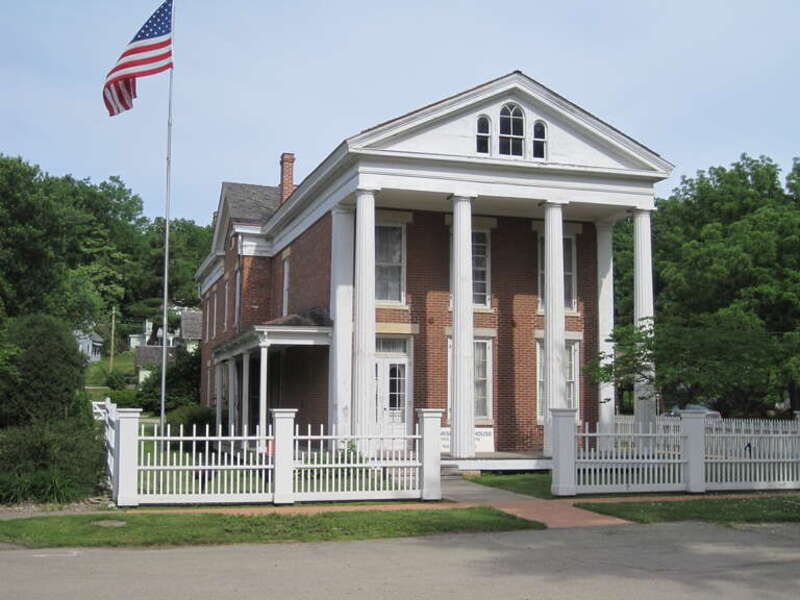 The Elihu Benjamin Washburne House in Galena (1845). Washburne was one of the founders of he Republican Party as a prominent U.S. Representative. He was one of the first people in Galena to have telegraph service, and it was here that Ulysses S.
