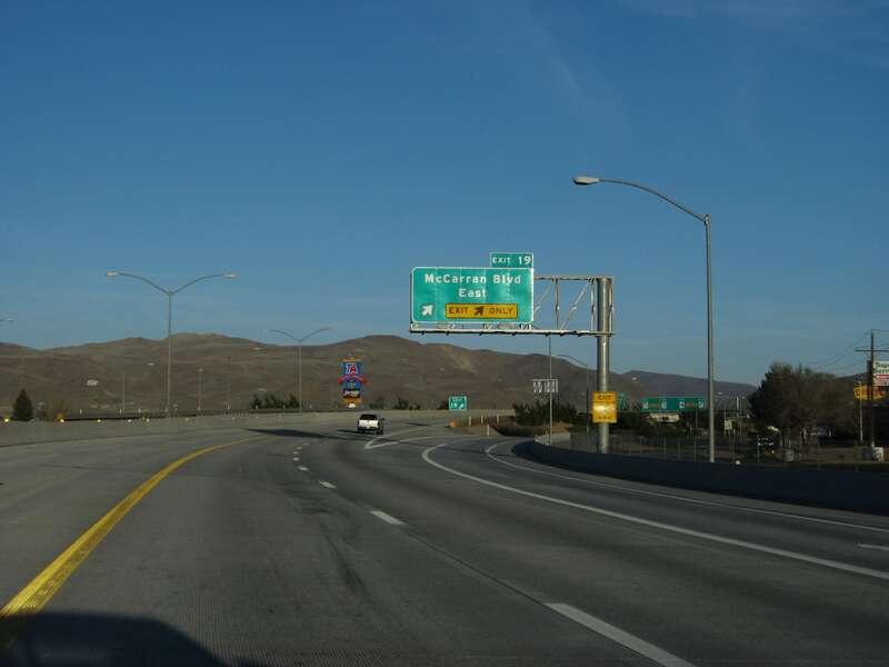Exit 19, McCarran Blvd, I-80 EB