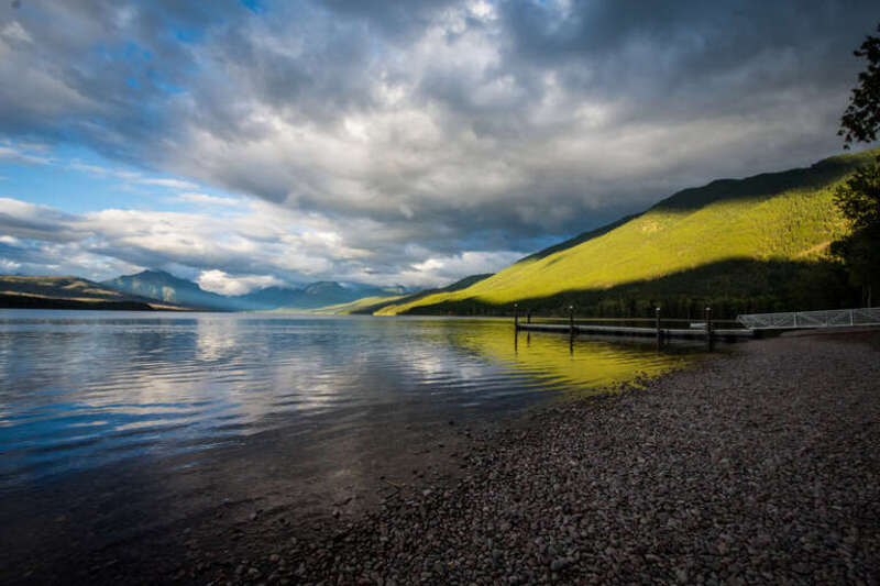 Flathead Lake after a rainstorm - Glacier National Park