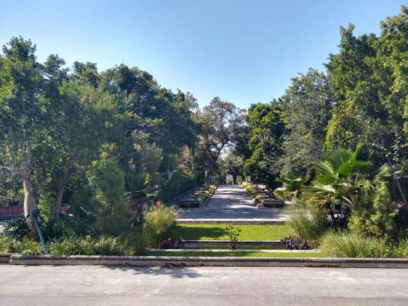 View across some of the gardens at Vizcaya Museum and Gardens