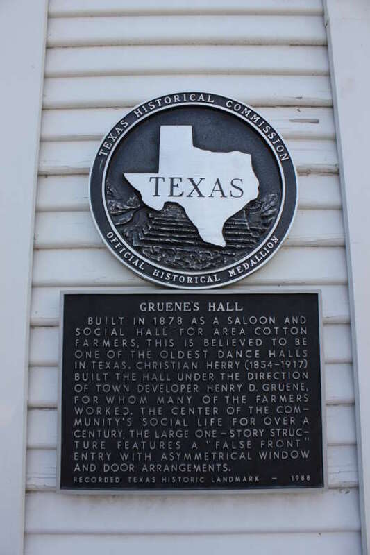 Built in 1878 as a saloon and social hall for area cotton farmers, this is believed to one of the oldest dance halls in Texas . Christian Herry (1854-1917) built the hall under the direction of town developer Henry D. Gruene, for whom many of the