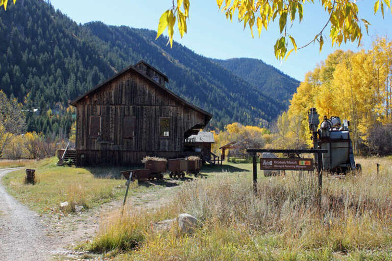 The Holden Mining and Smelting Company in Aspen, Colorado. The smelter used a process called lixiviation to extract silver from ores taken from area mines. The property, now a museum, is listed on the National Register of Historic Places.