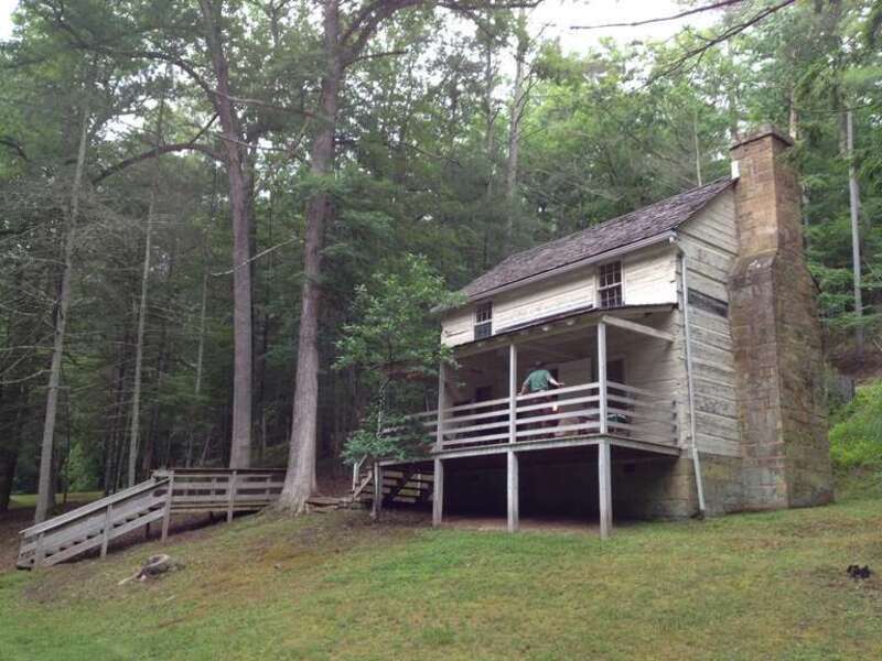 Lighthorse Harry Lee Cabin, also known as Lee Cabin, is a historic home located in Lost River State Park, near Mathias, Hardy County, West Virginia. Photographed by Justin A. Wilcox of Washington, D.C. on June 21, 2014.