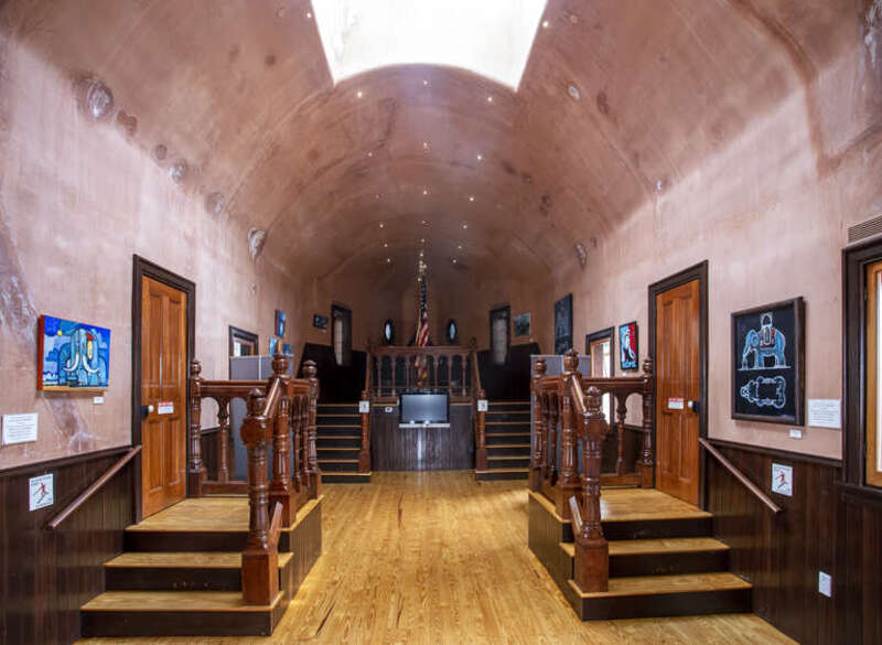 The interior of Lucy the Elephant, looking toward the front, Margate City, New Jersey, USA