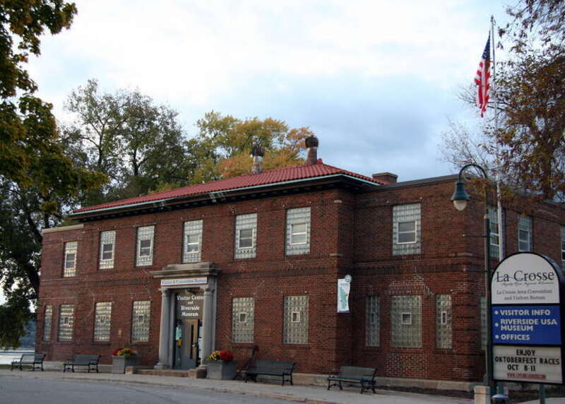 Historic U.S. Fish Control Laboratory, now Riverside Museum and Visitor Center, next to the Mississippi River in La Crosse, Wisconsin