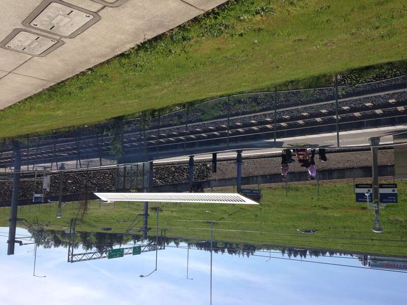 The SE Division Street MAX station, on the MAX Green Line.