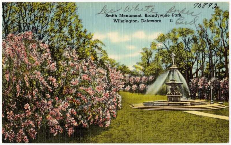 Title: Smith Monument, Brandywine Park, Wilmington, Delaware
Subjects: Monuments &amp;amp; memorials; Parks
Places: Delaware &amp;gt; New Castle (county) &amp;gt; Wilmington
Notes: Title from item.
Extent: 1 print (postcard) : linen texture, color ; 3 1/2 x 5