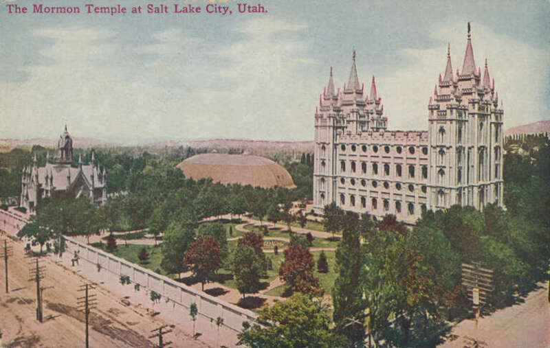 Description Information
Postcard title: The Mormon Temple at Salt Lake City, UT.

Publisher: 
.mw-parser-output .commons-creator-table{background-color:#f0f0ff;box-sizing:border-box;font-size:95%;text-align:start}.mw-parser-output