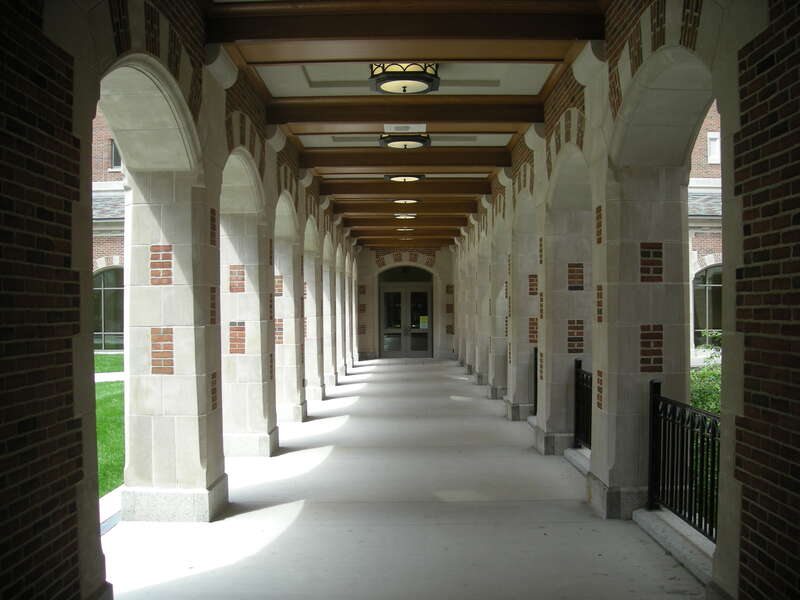 North Quadrangle on the central campus of the University of Michigan in Ann Arbor, Michigan (United States).