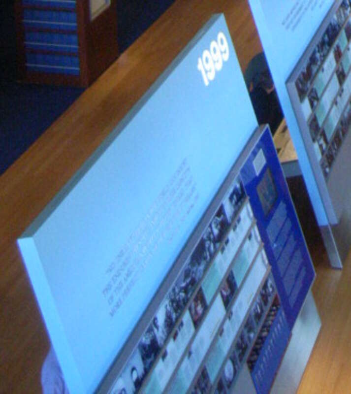View of the main gallery of the Clinton Presidential Center