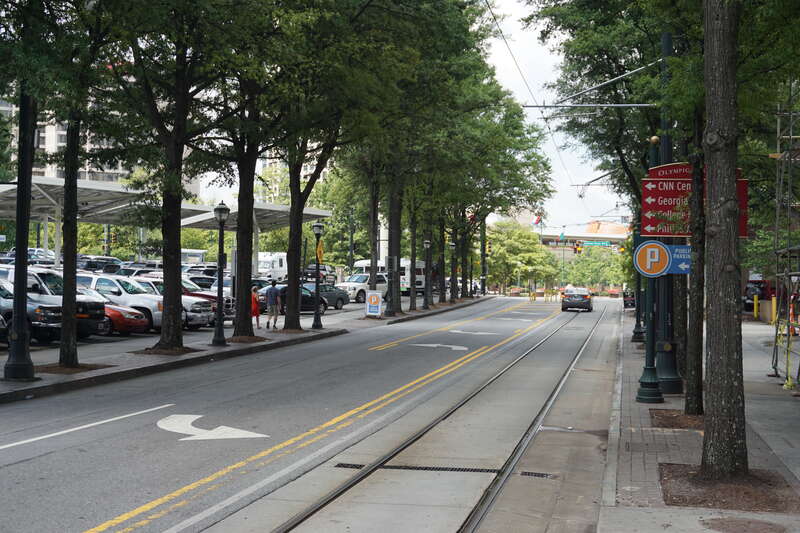 Andrew Young International Boulevard in Atlanta, Georgia (United States).
