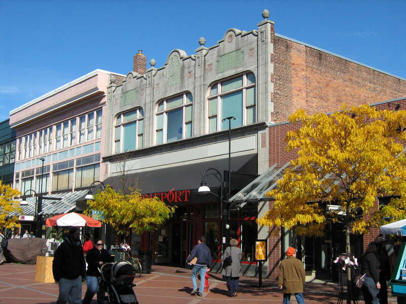 Former Montgomery Ward Building in Burlington Vermont. Listed on the National Register of Historic Places.