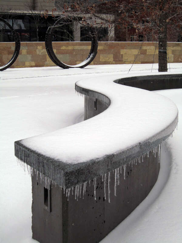 Please see our blog at www.nps.gov/jeff/archdome.htm  to read the entry about the ice and snow.