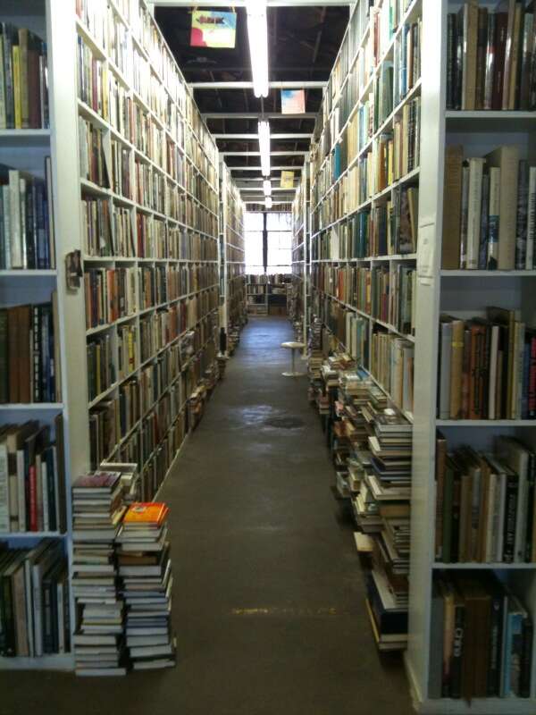 Just one of the dozens of aisles of books at Booked Up in Archer City