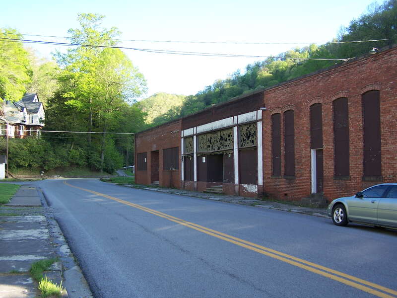 Photo of Carter Coal Company Store in Coalwood, West Virginia.  Building demolished in March 2008.