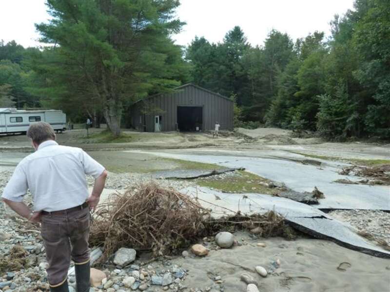 Pavement and road damage.
Credit: USFWS