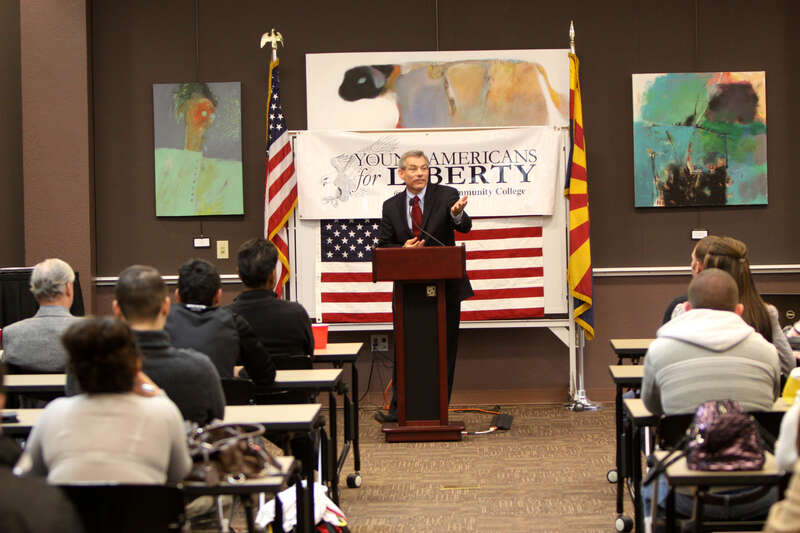 Congressman David Schweikert speaking at a meeting for Young Americans for Liberty at Glendale Community College, in Glendale, Arizona.

Please attribute to Gage Skidmore if used elsewhere.
