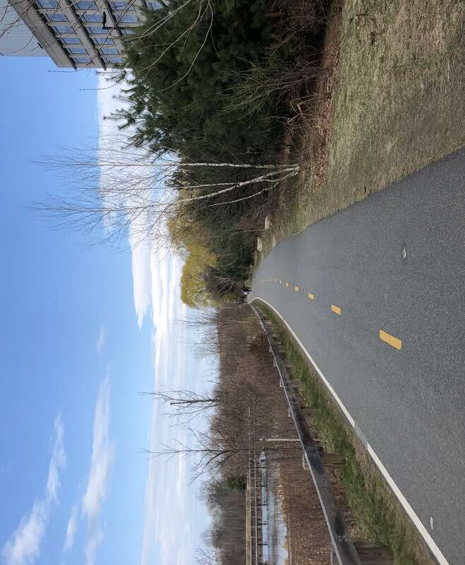 Fitchburg Cutoff Path in April 2020